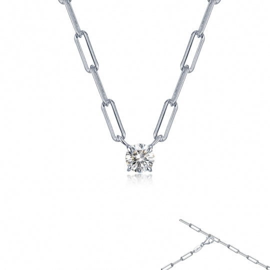 Sterling Silver Cubic Zircunium Solitaire
