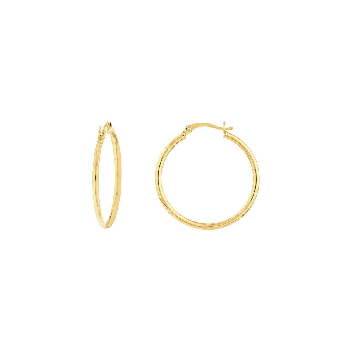 14K Yellow Gold Hoop Earrings