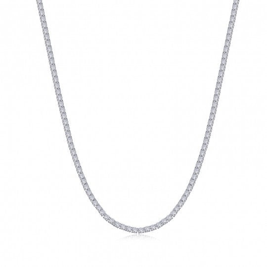 Sterling Silver CZ Tennis Necklace