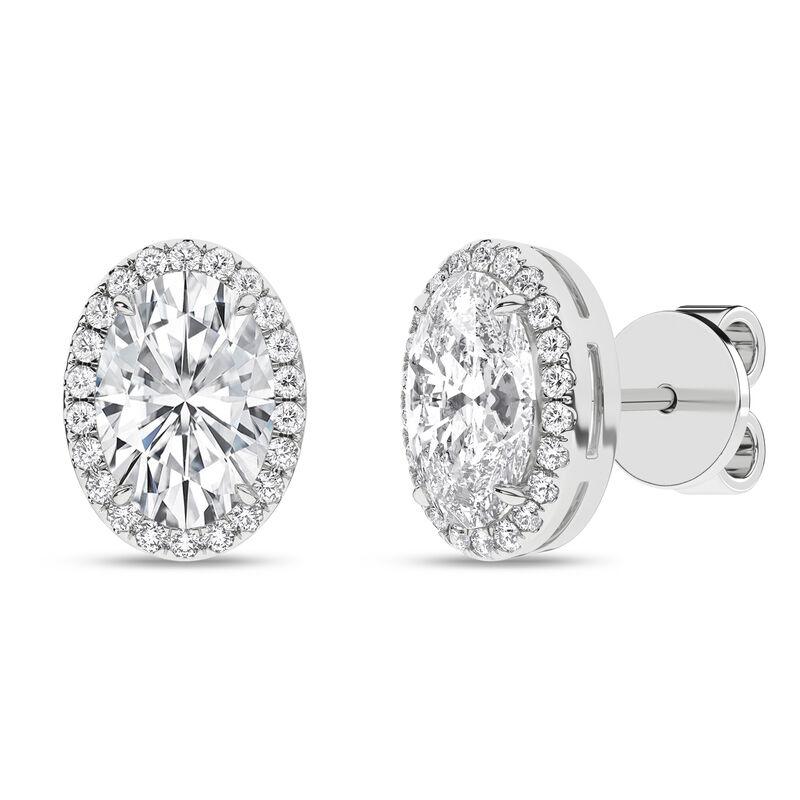 14K White Gold Lab Grown Diamond Stud Earrings