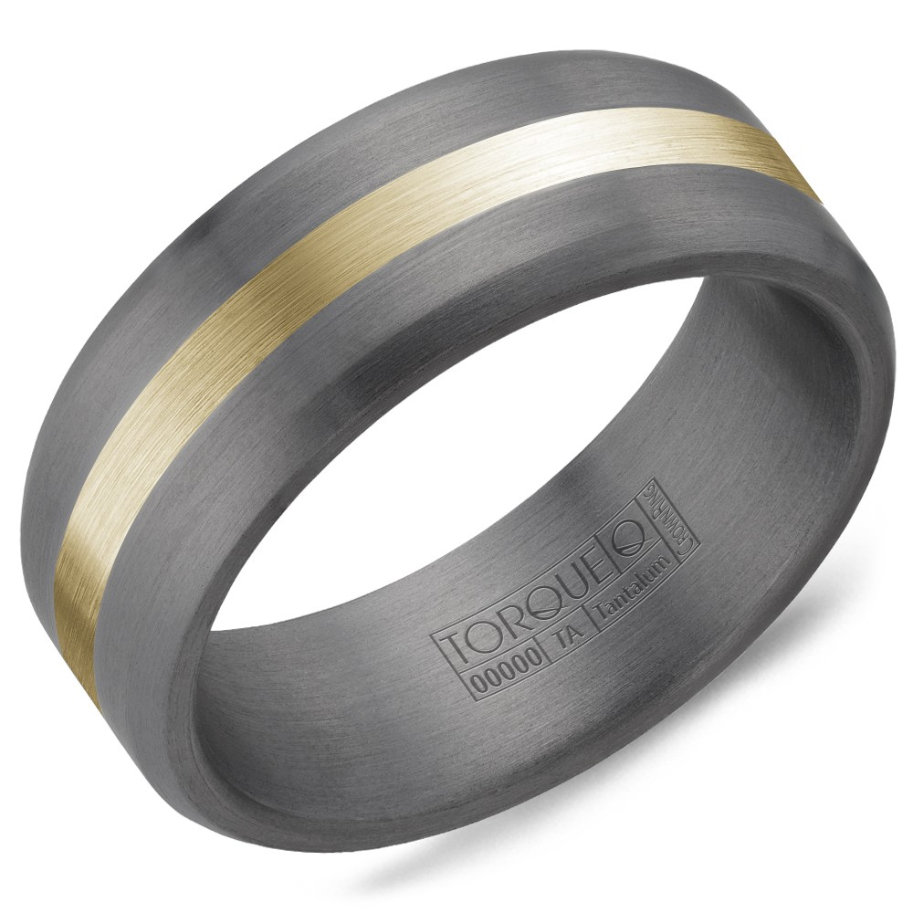 Men's Tantalum Two Tone Sandpaper 8mm Band