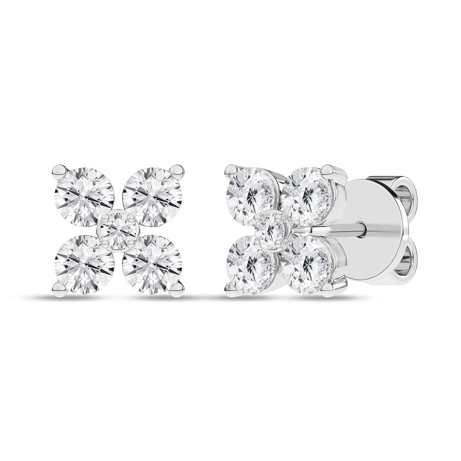 14K White Gold Lab Grown Diamond Stud Earrings