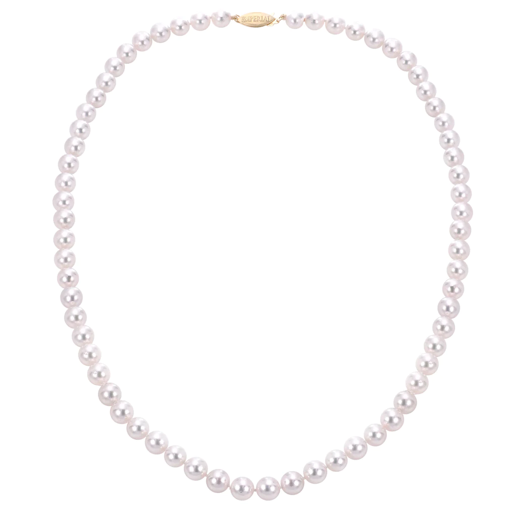 14K Yellow Gold Pearl Necklace