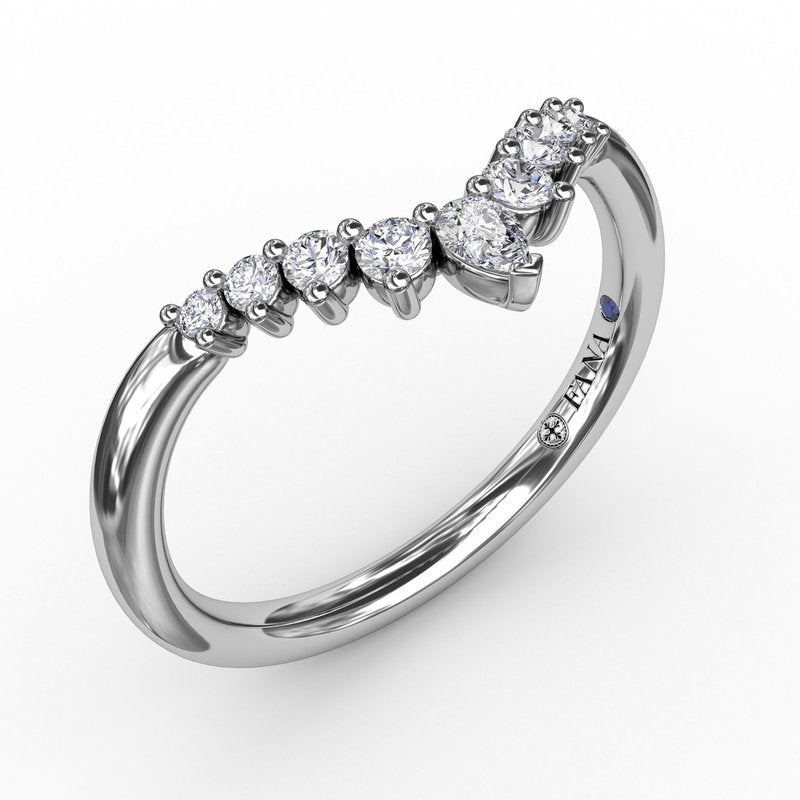Women's 14K White Gold Diamond Prong Set Band