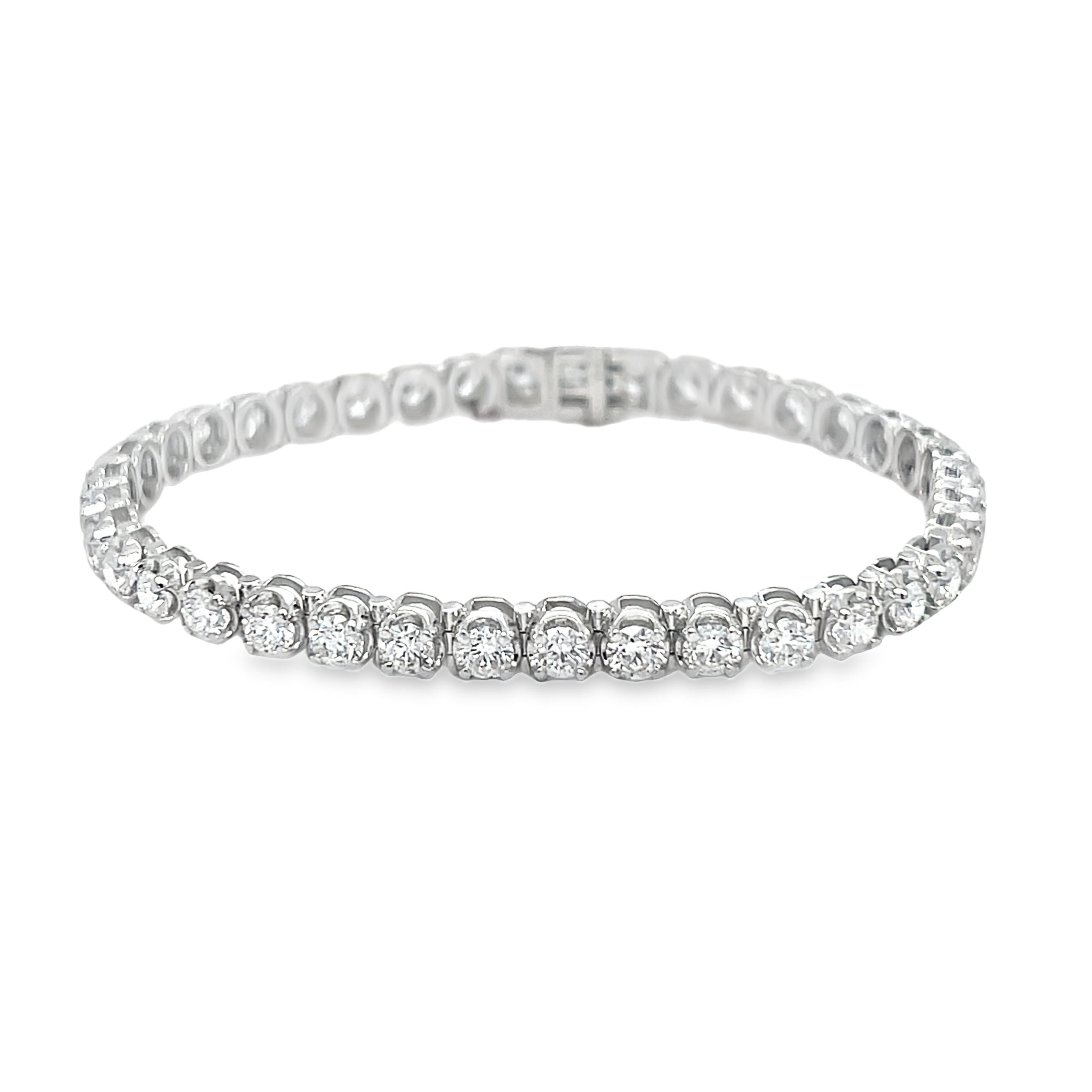 14K White Gold Diamond Tennis Bracelet
