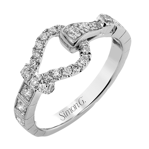18K White Gold Diamond Contemporary Ring