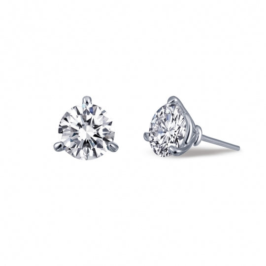 Sterling Silver CZ Stud Earrings
