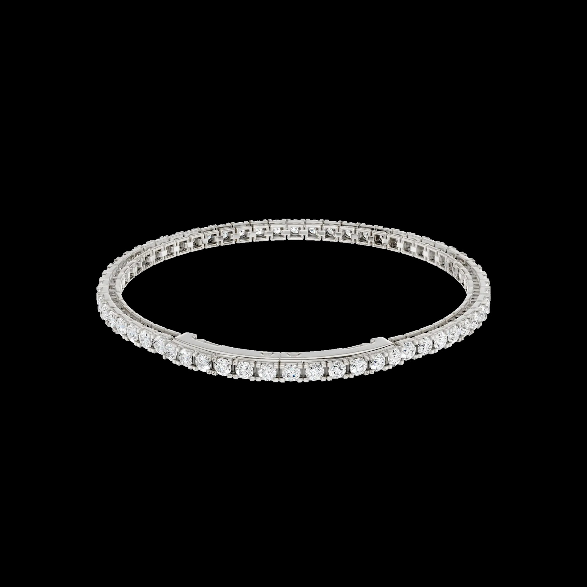 Women's 14K White Gold Lab Grown Diamond Tennis Bracelet