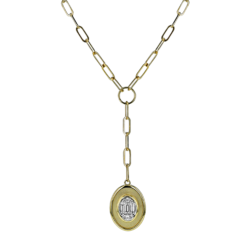 14K Yellow Gold Diamond Drop Pendant