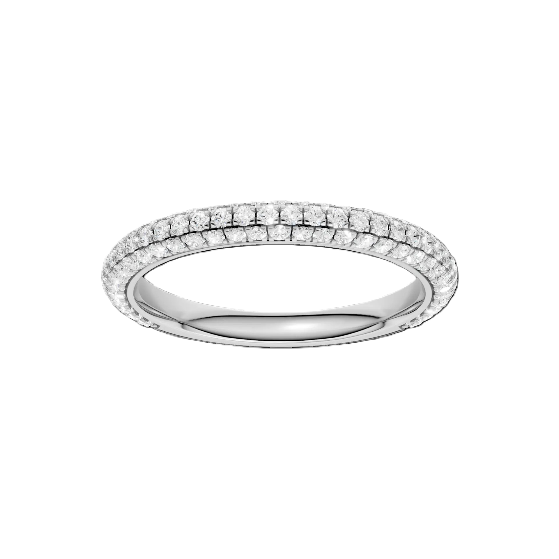 14K White Gold Women's Lab Grown Diamond Wedding Band
