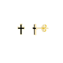 14K Yellow Gold Stud Earrings