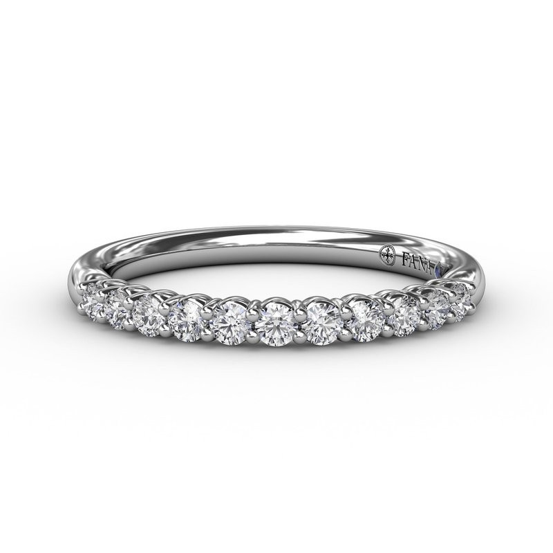 Women's 14K White Gold Diamond Prong Set Band