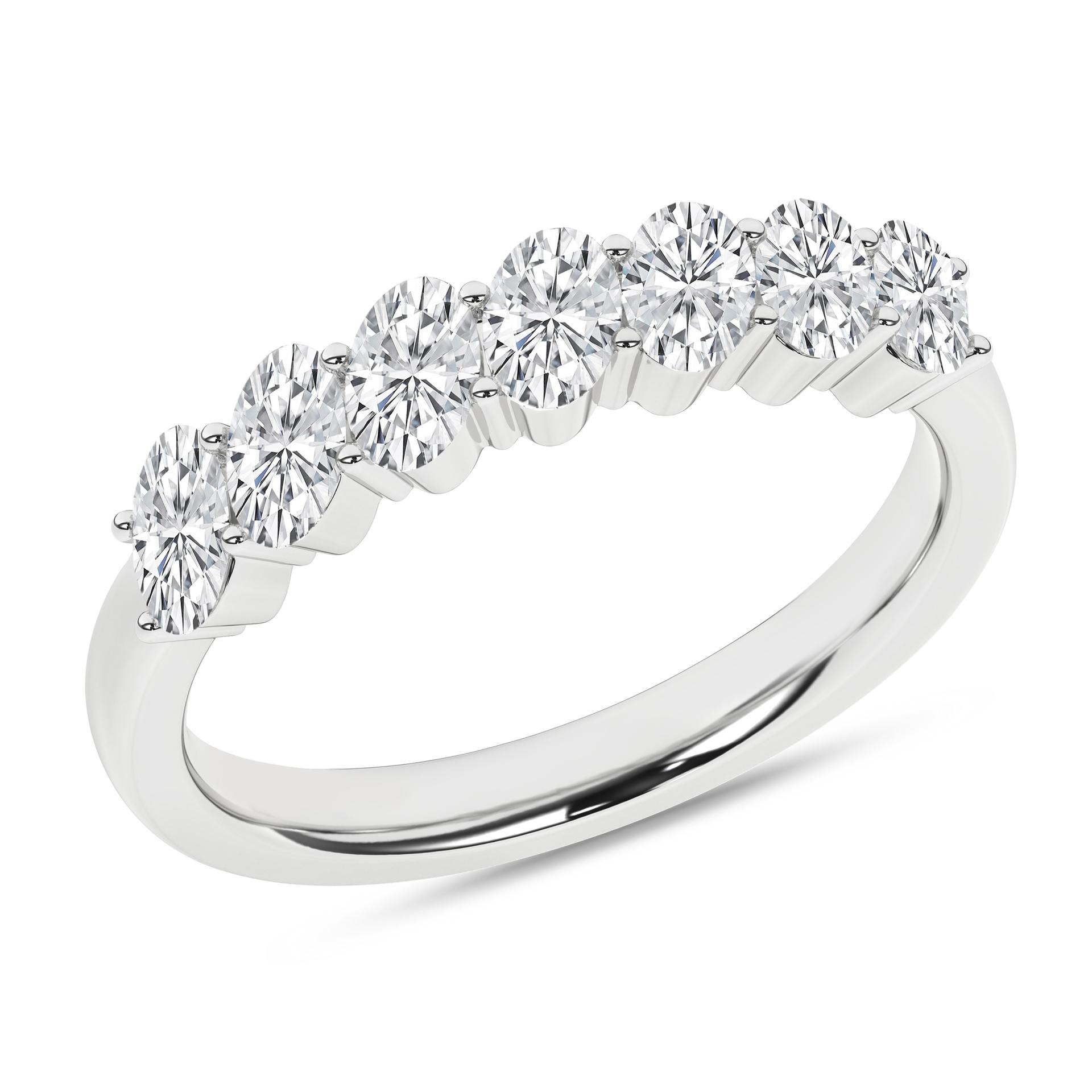 14K White Gold Lab Grown Diamond 7 Stone Ring