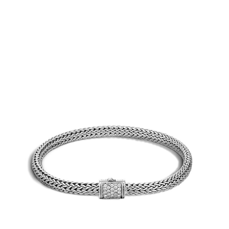 Sterling Silver Diamond Chain Bracelet