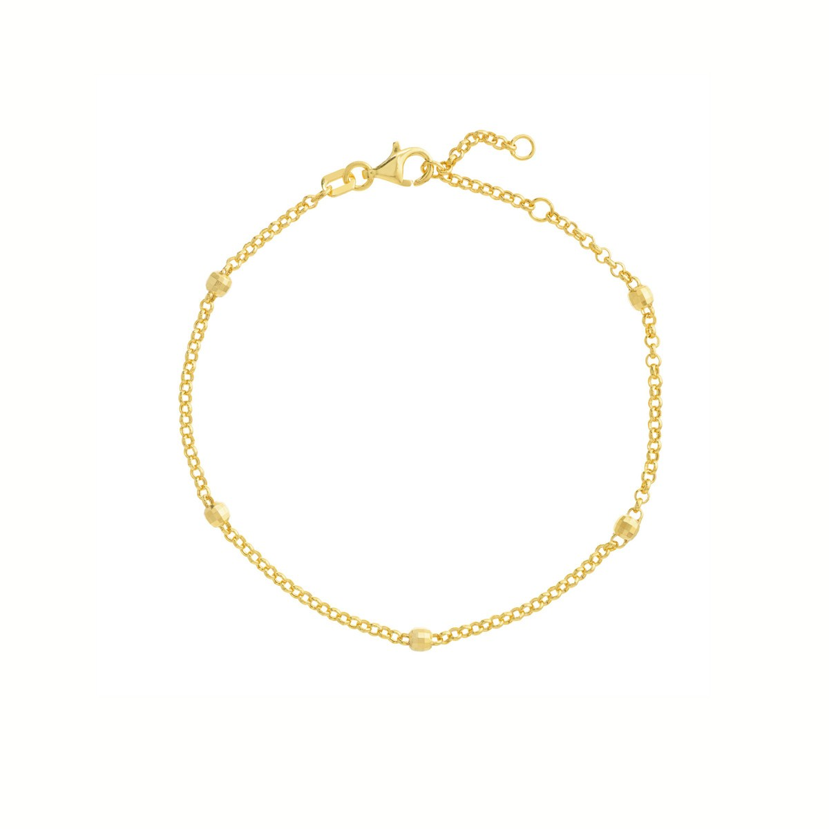 Women's 14K Yellow Gold Bead Bracelet
