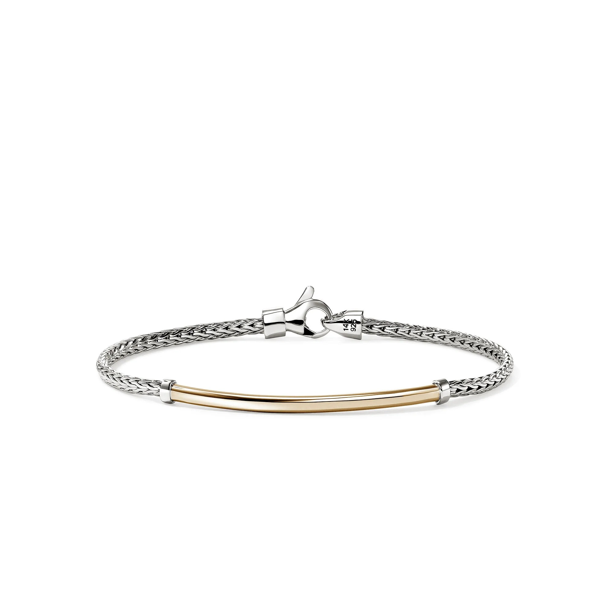 Sterling Silver Two Tone Chain Bracelet
