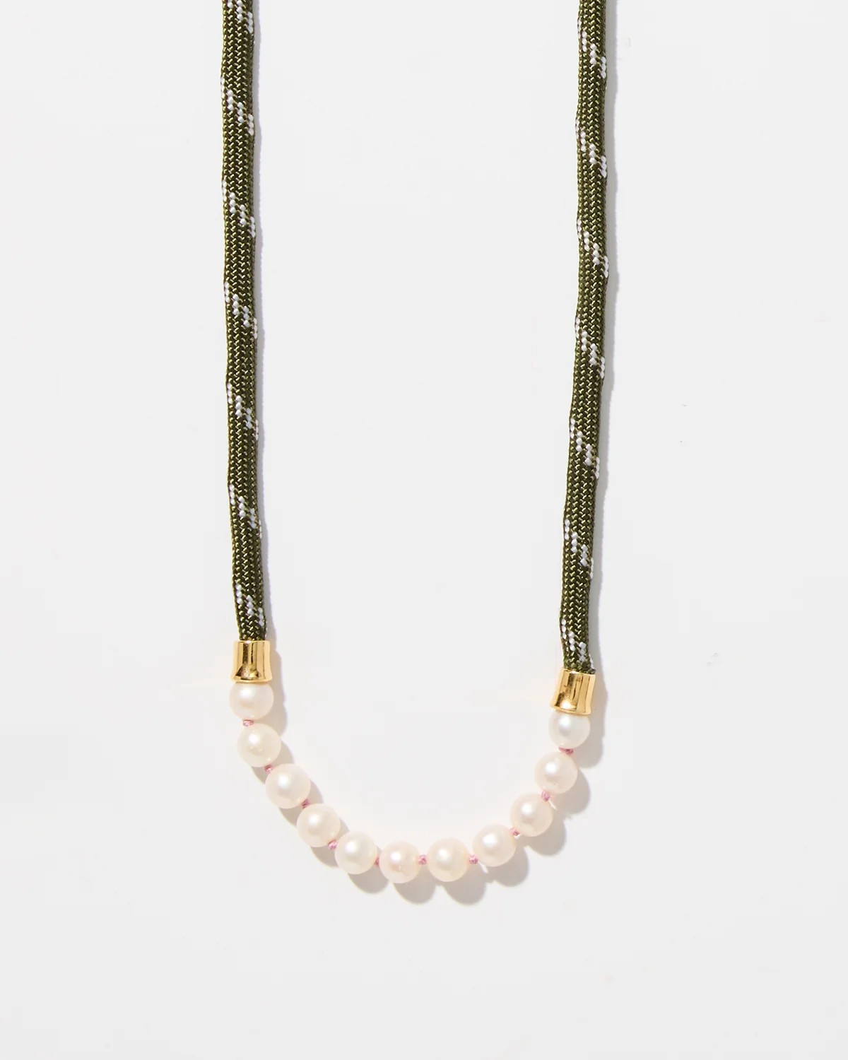 14K Plated Yellow Gold Olive Paracord Necklace