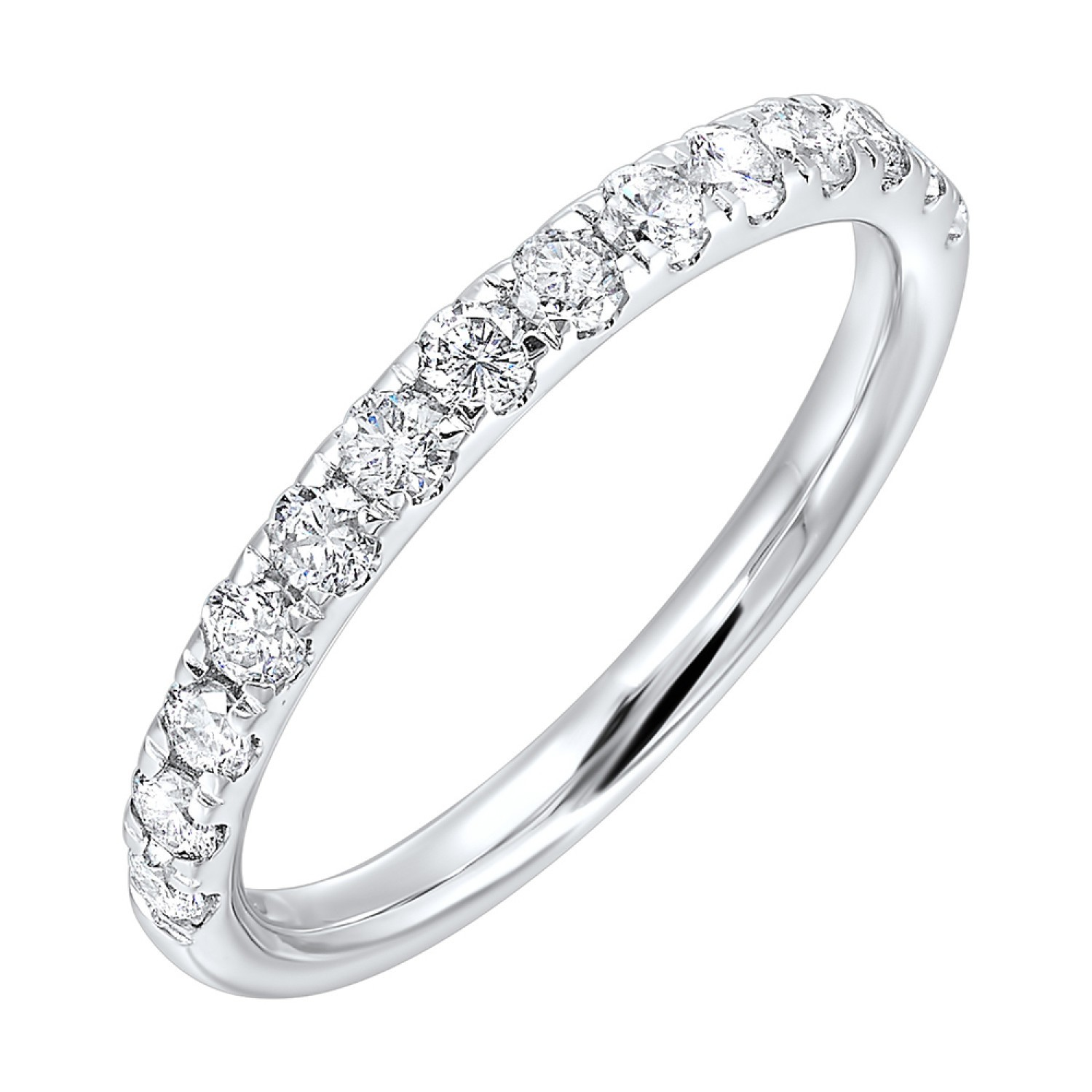 14K White Gold Women's Lab Grown Diamond Wedding Band