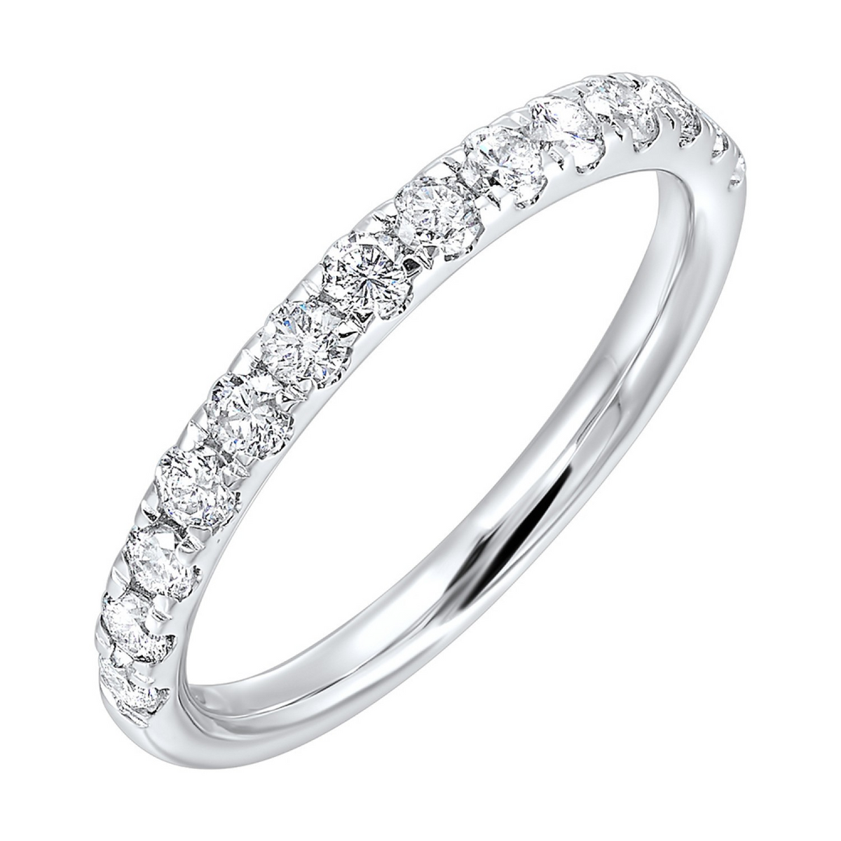 14K White Gold Women's Lab Grown Diamond Wedding Band