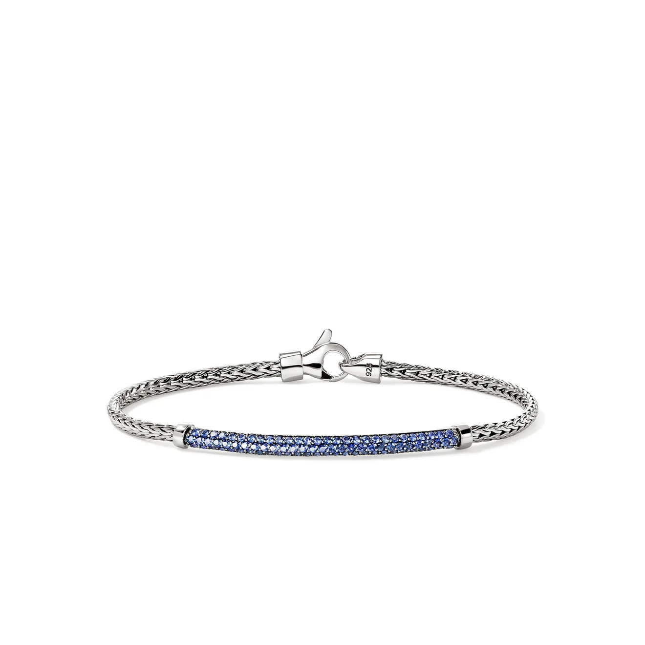 Sterling Silver Sapphire Bar Bracelet