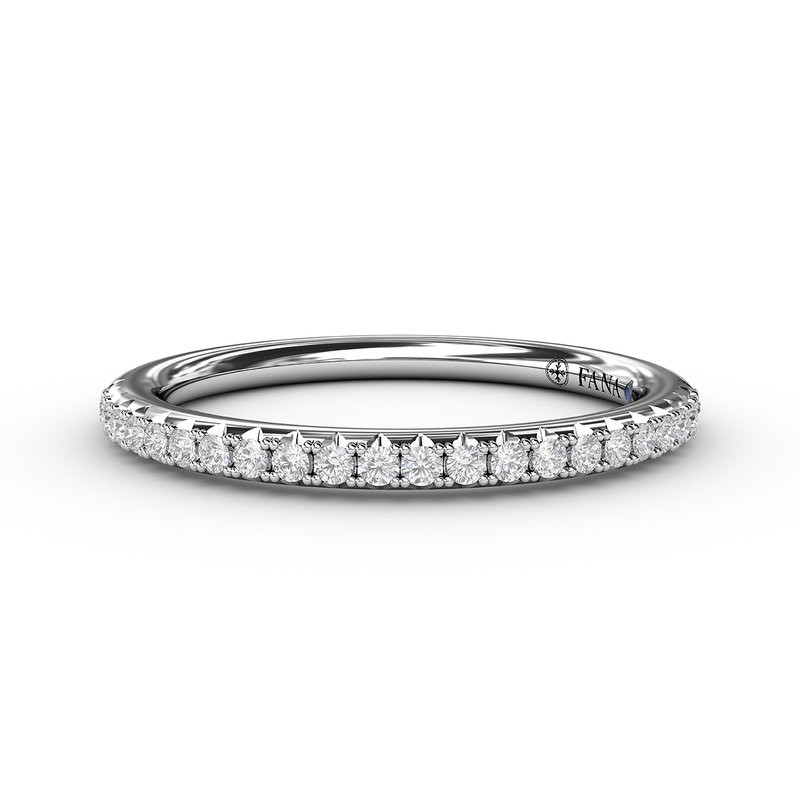 Women's 14K White Gold Diamond Prong Set Band