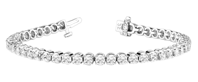 Ladies 14K White Gold Lab Grown Diamond Tennis Bracelet