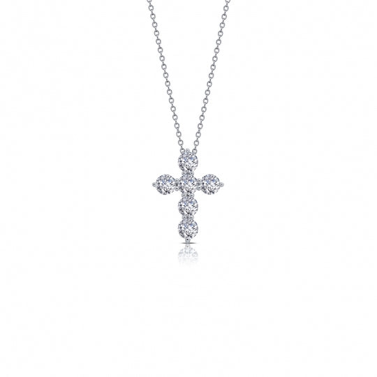 Sterling Silver CZ Cross Pendant