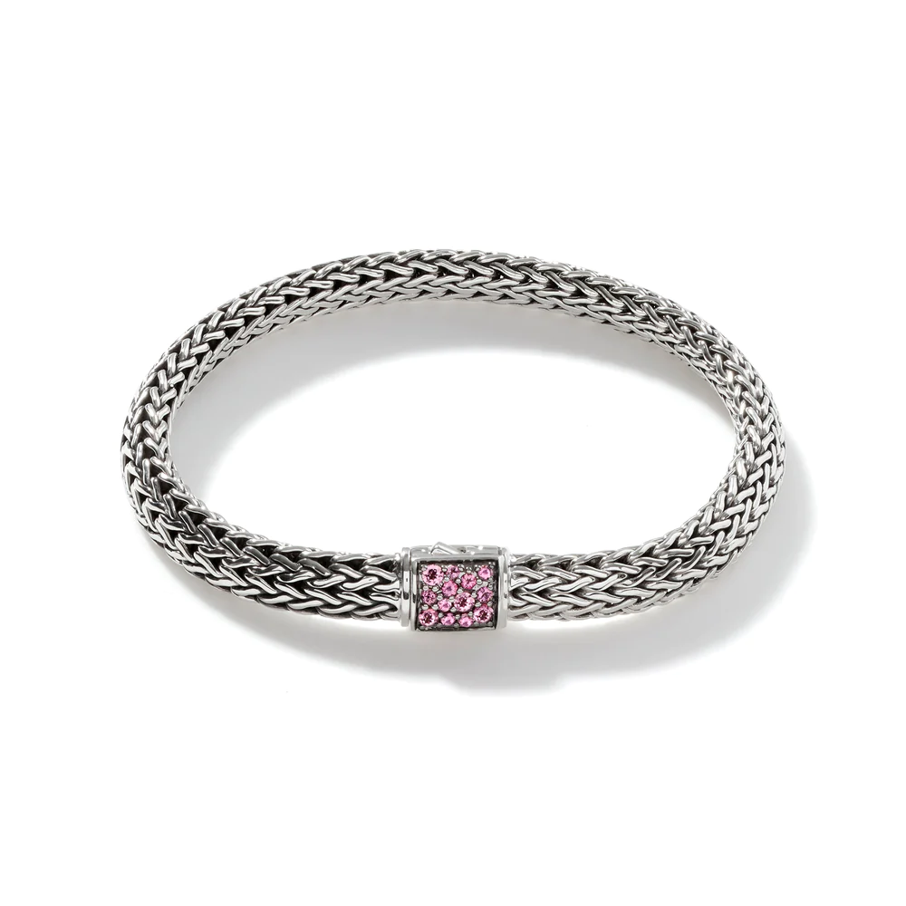 Sterling Silver Tourmaline Chain Bracelet