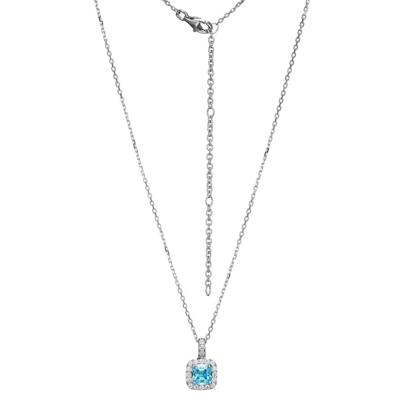 Sterling Silver CZ Halo Pendant