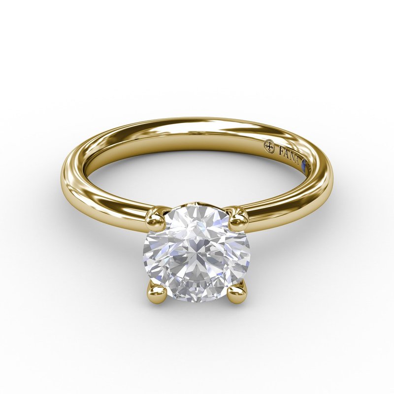 14K Yellow Gold Solitaire Engagement Ring