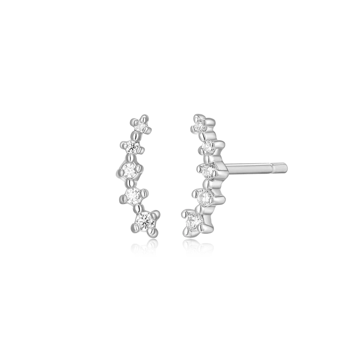 Sterling Silver Lab Grown Diamond Ear Climber Earrings