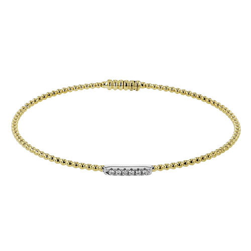 Women's 18K Two Tone Diamond Bangle Bracelet