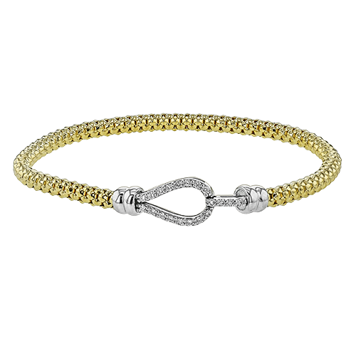 18K Two Tone Diamond Stretch Bracelet