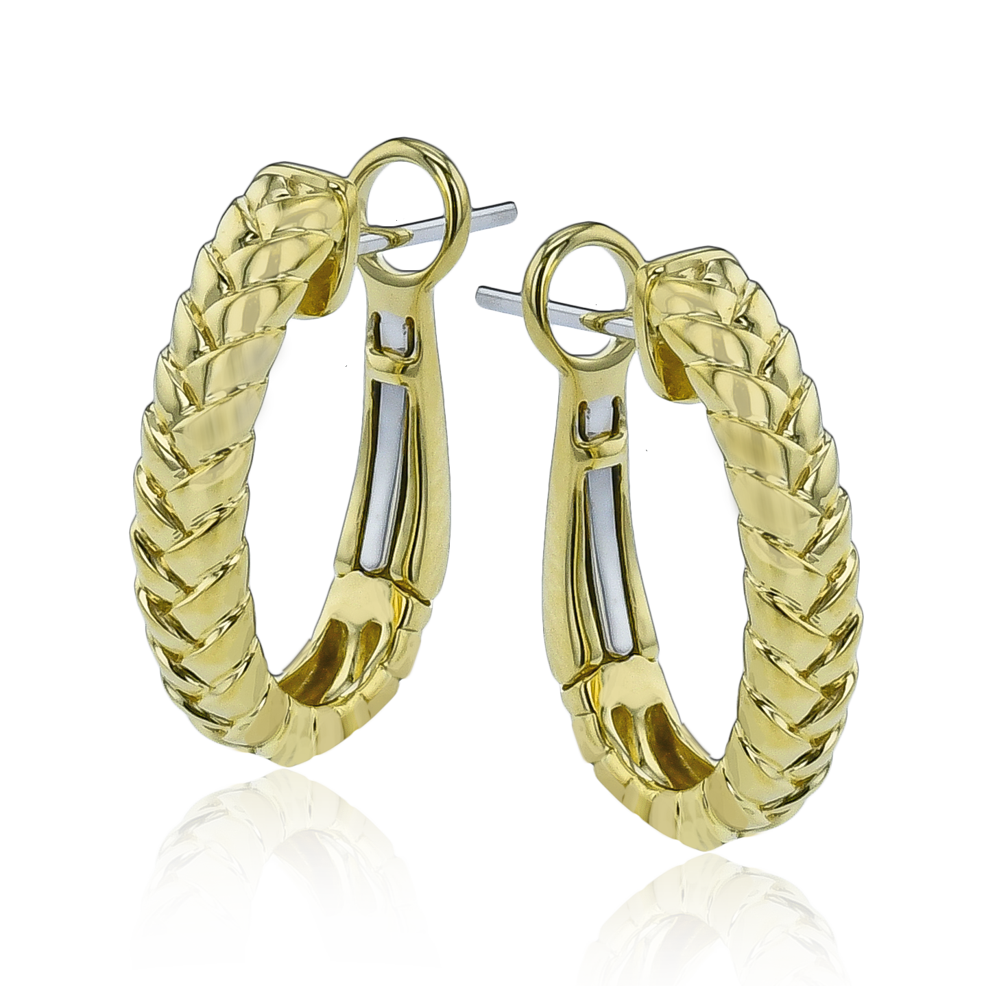 18K Yellow Gold Hoop Earrings