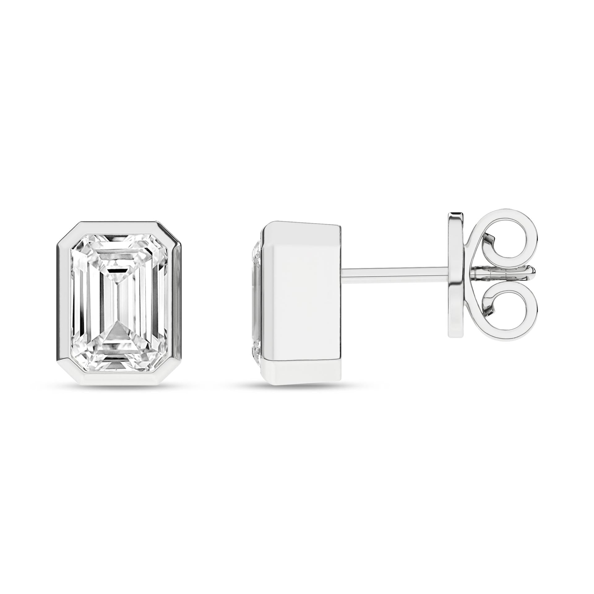 14K White Gold Lab Grown Diamond Stud Earrings
