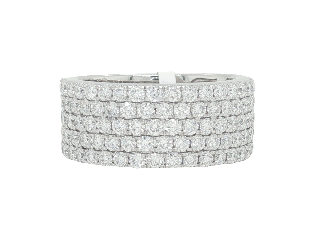 14K White Gold Diamond Contemporary Ring