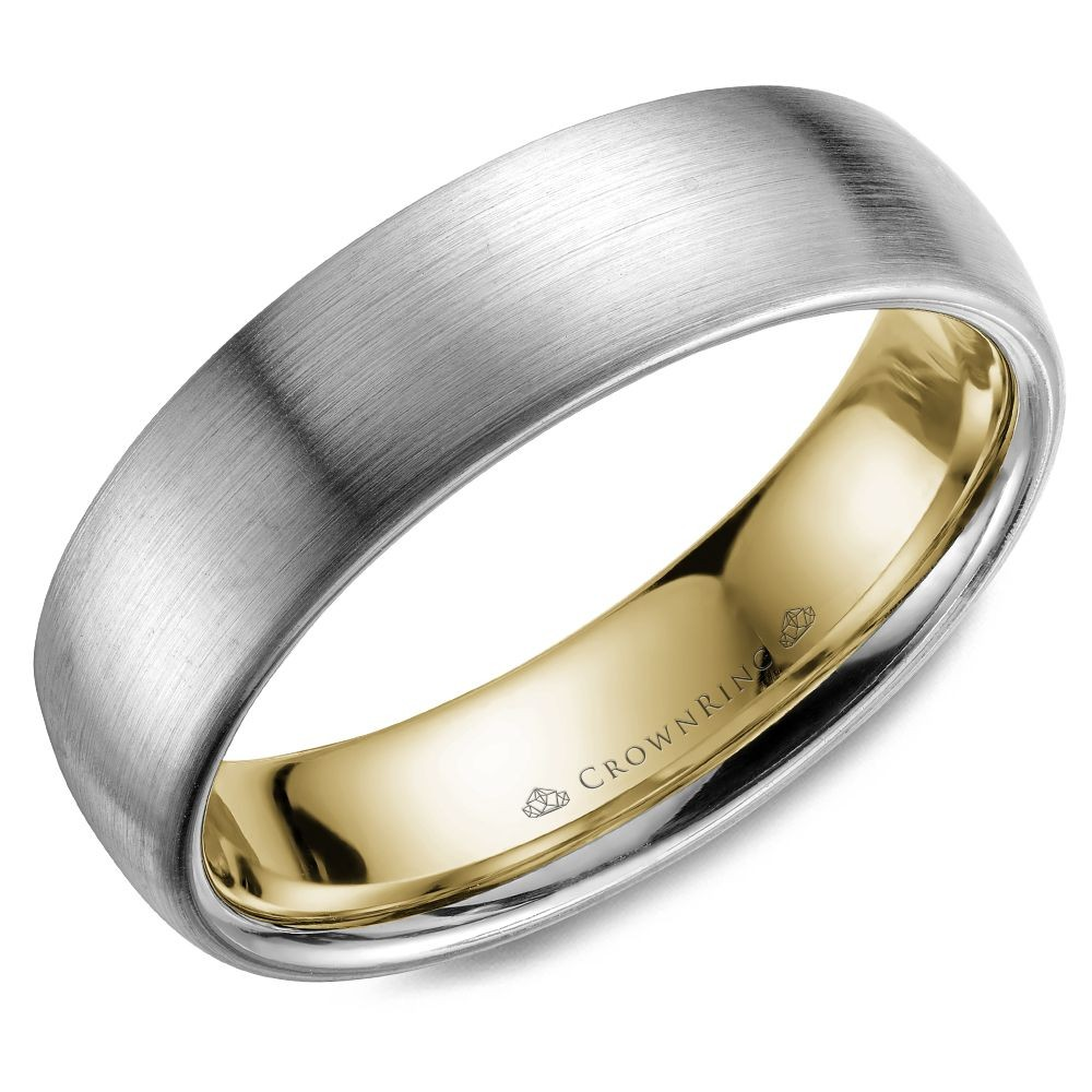 Men's 14K Yellow Gold Sandpaper 6mm Band