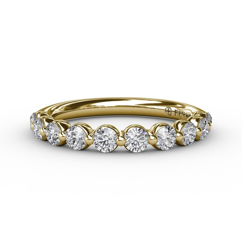 Women's 14K Yellow Gold Diamond Prong Set Band