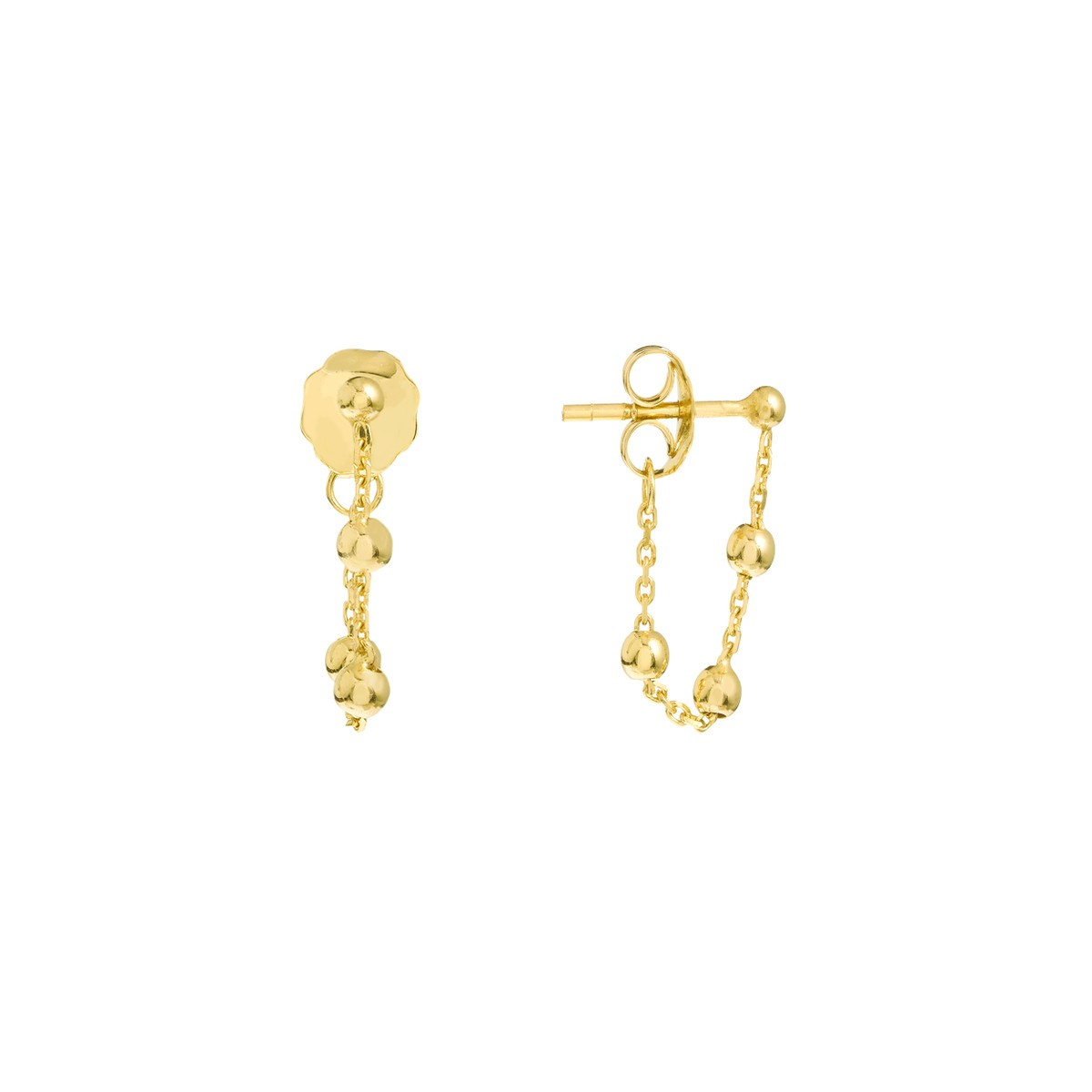 14K Yellow Gold Hoop Earrings