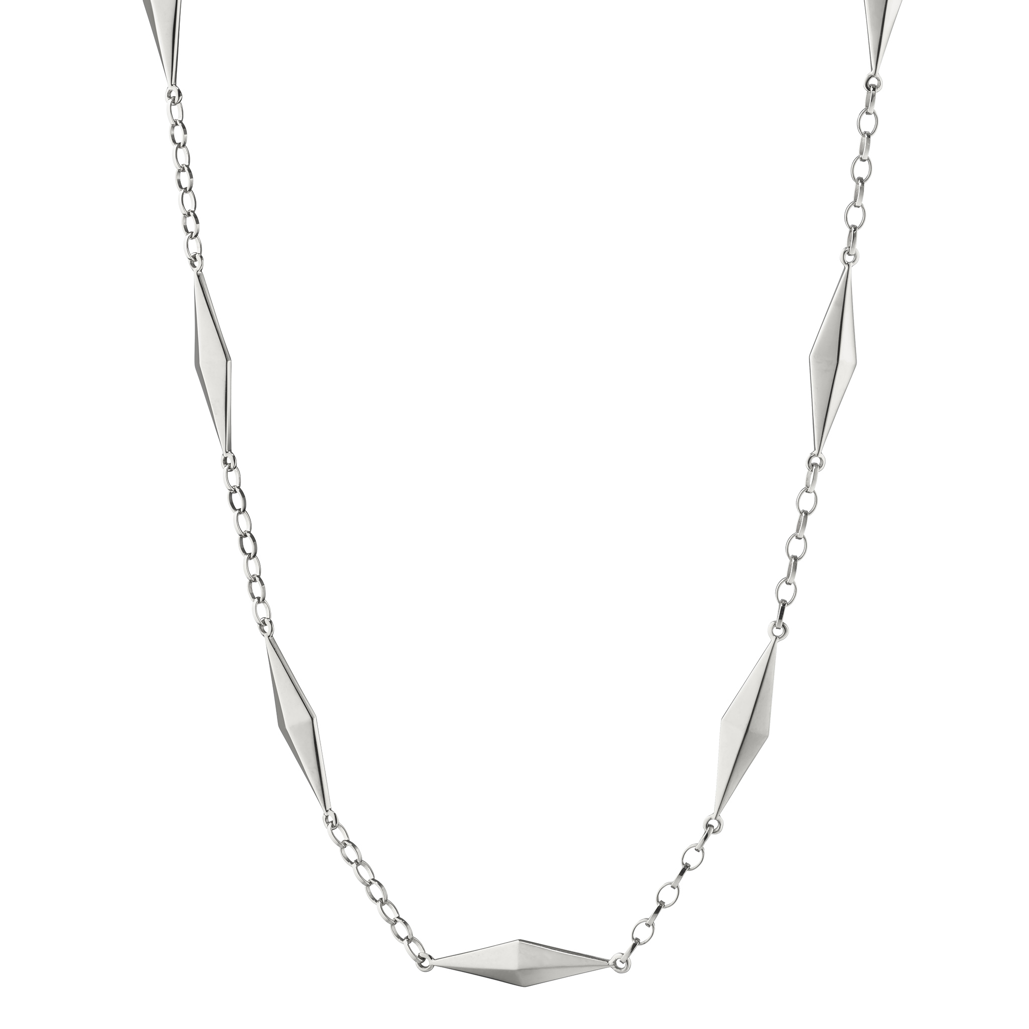 Sterling Silver Station Necklace