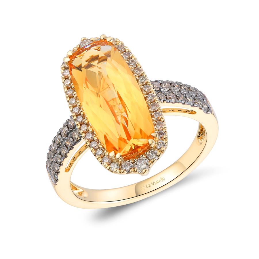 14K Yellow Gold Citrine Contemporary Ring
