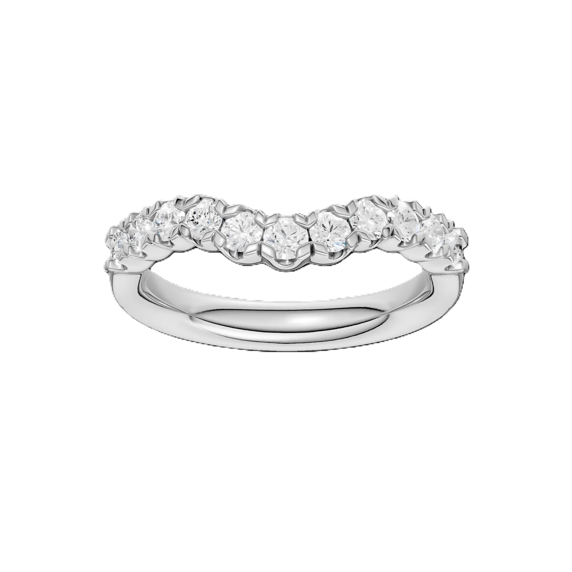 14K White Gold Women's Lab Grown Diamond Wedding Band