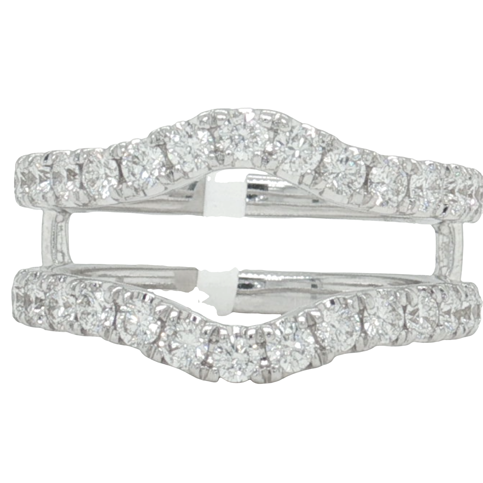 Women's 14K White Gold Diamond Ring Guard