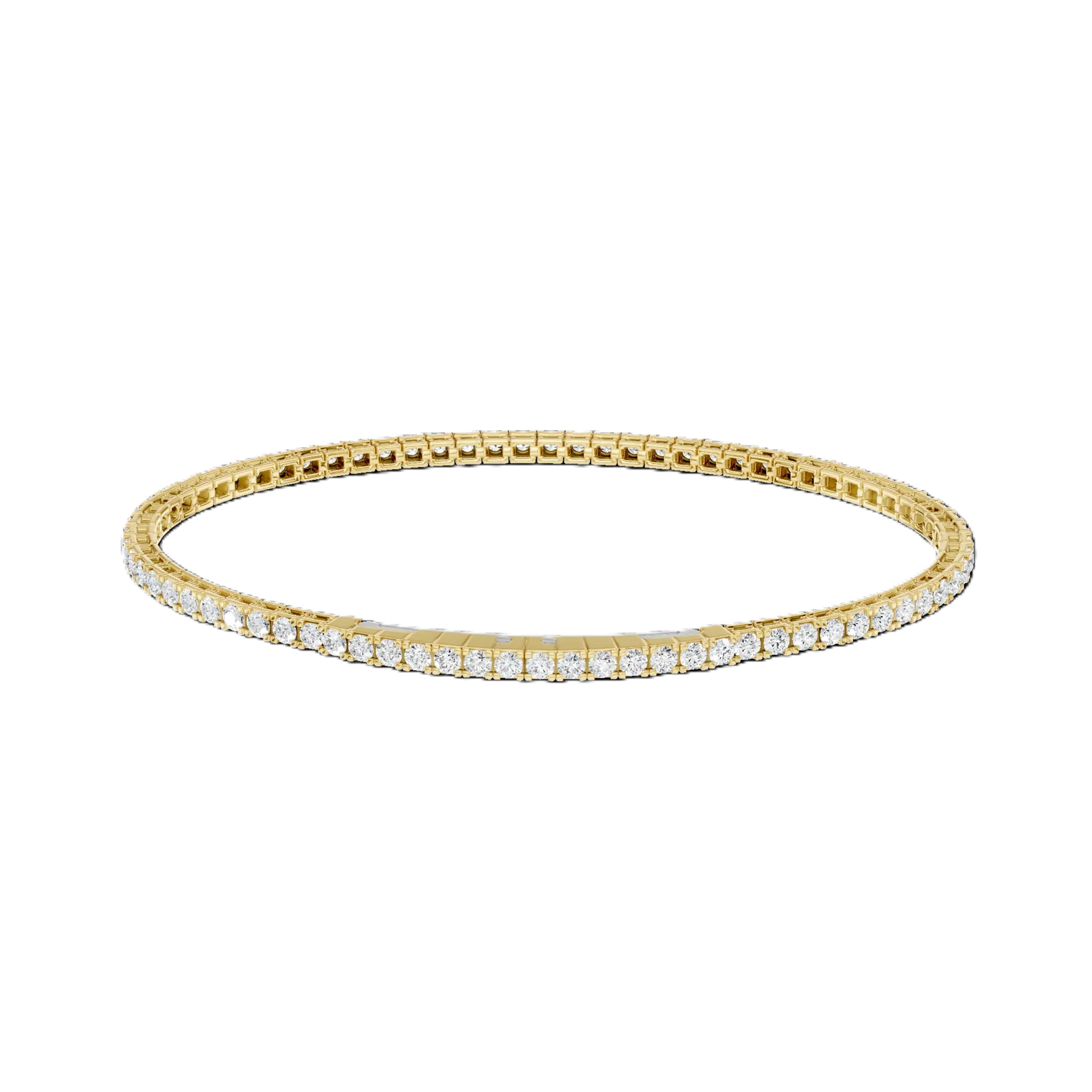 Women's 14K Yellow Gold Lab Grown Diamond Tennis Bracelet