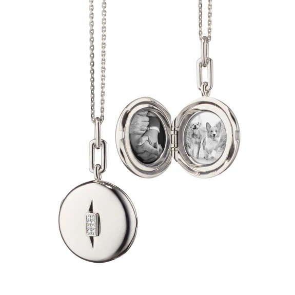 Sterling Silver Diamond Locket