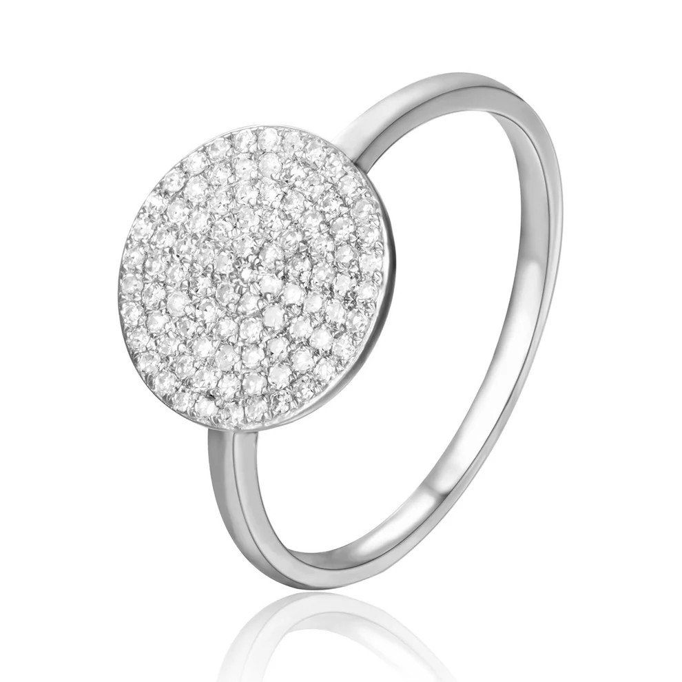 14K White Gold Diamond Contemporary Ring