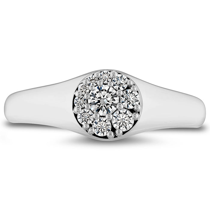 18K White Gold Diamond Cluster Ring