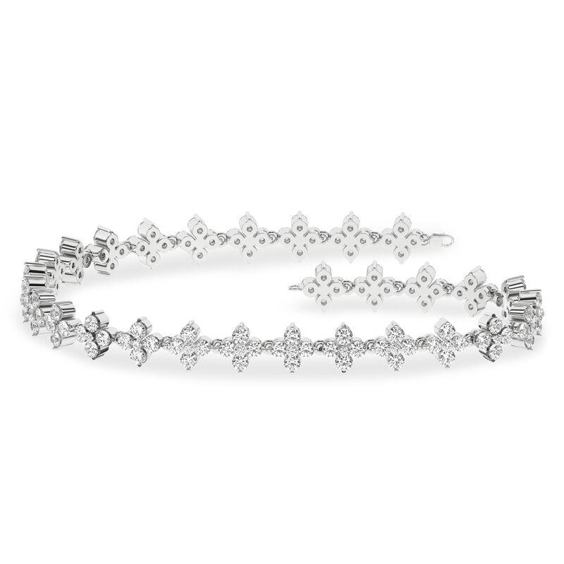 Ladies 14K White Gold Lab Grown Diamond Tennis Bracelet