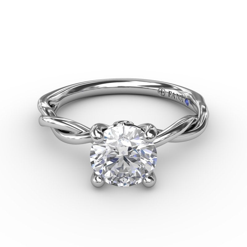 14K White Gold Solitaire Engagement Ring