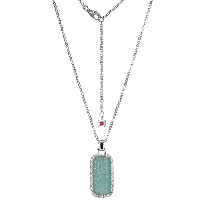 Sterling Silver Amazonite Drop Pendant